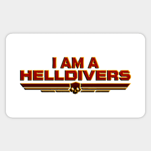 i am a helldivers new design Sticker